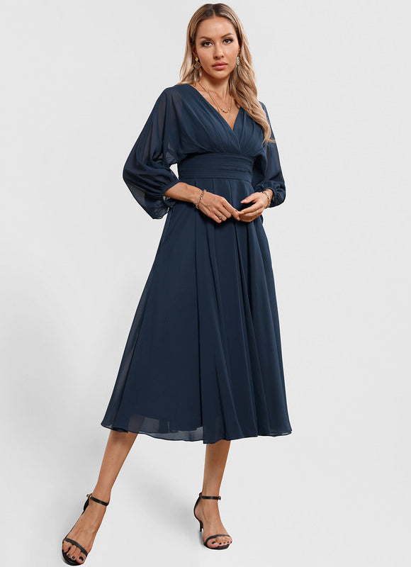 Robe De Cocktail Volants Superposés - gallery 2
