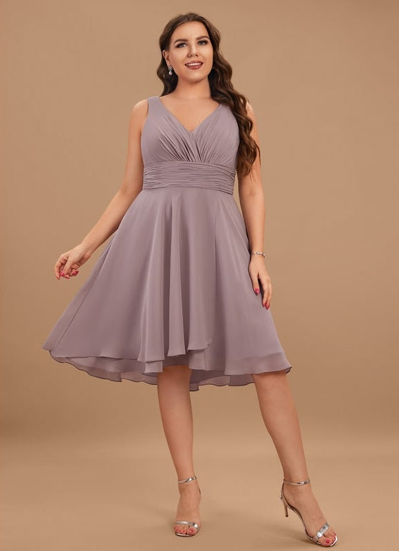 Robe Cocktail Fluide Vert Pâle - gallery 7