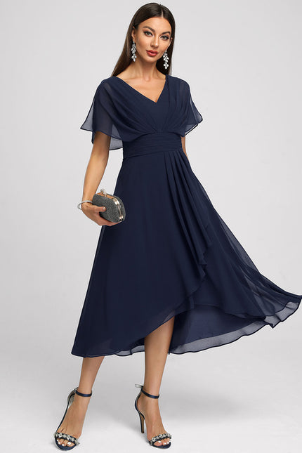 Robe Cocktail Fluide Vert Pâle - gallery 3