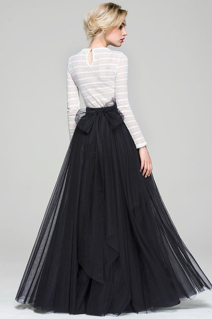 Robe Cocktail Noir Éthéré - gallery 3