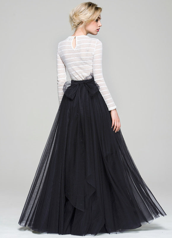 Robe Cocktail Noir Éthéré - gallery 3