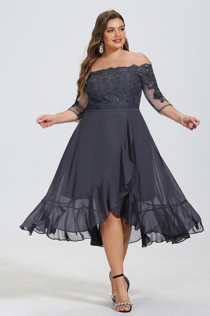 Robe Cocktail Étoilée Noire - gallery 7