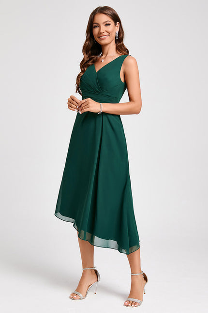Robe Cocktail Mousseline Terracotta