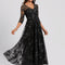Robe Cocktail Noir Étoilé Chic