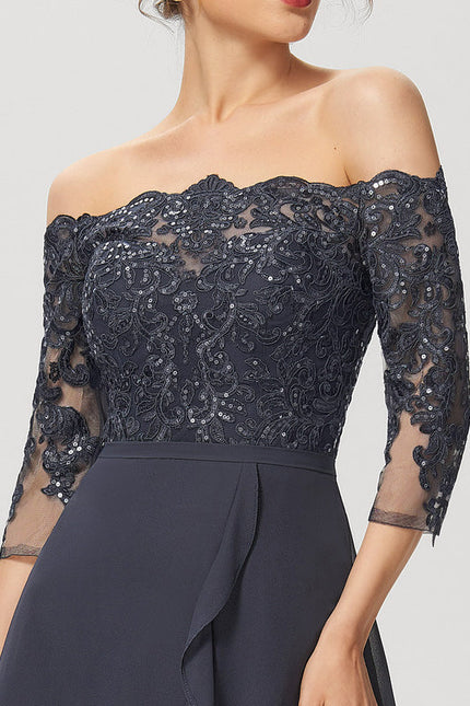 Robe Cocktail Étoilée Noire - gallery 4