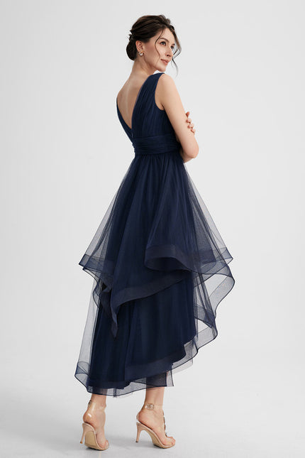 Robe Cocktail Nuit Tulle Flottant - gallery 3