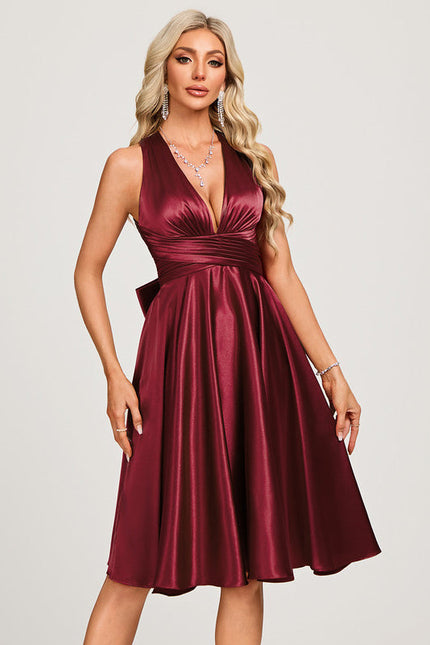 Robe Satin De Soie Cocktail - gallery 2