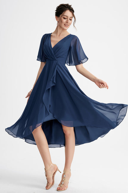 Robe Cocktail Fluide Vert Pâle - gallery 6