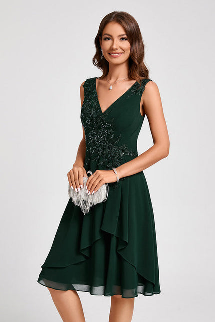 Robe Cocktail Émeraude Élancée - gallery 7