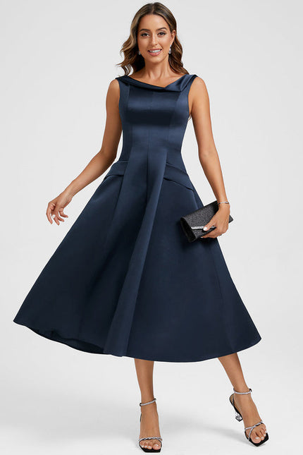 Robe Cocktail Satinée Chic - gallery 2