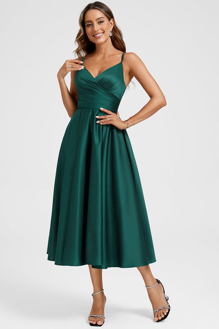 Robe Cocktail Satinée Élégante - gallery 5