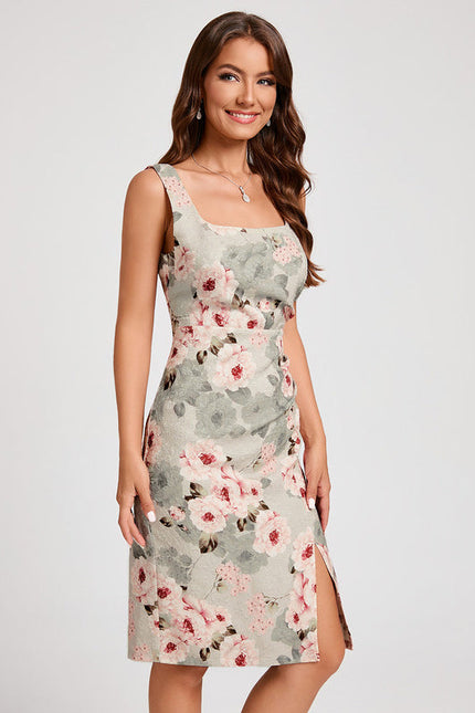 Robe Cocktail Fleurie Élégante - gallery 1