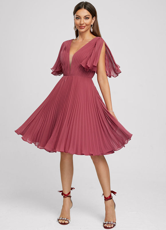 Robe De Cocktail Plissée