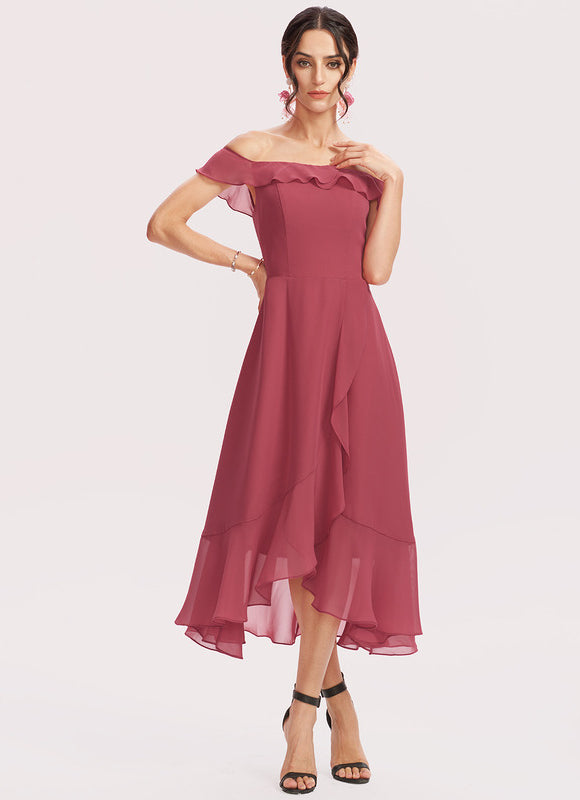 Robe Cocktail Fluide Évasée