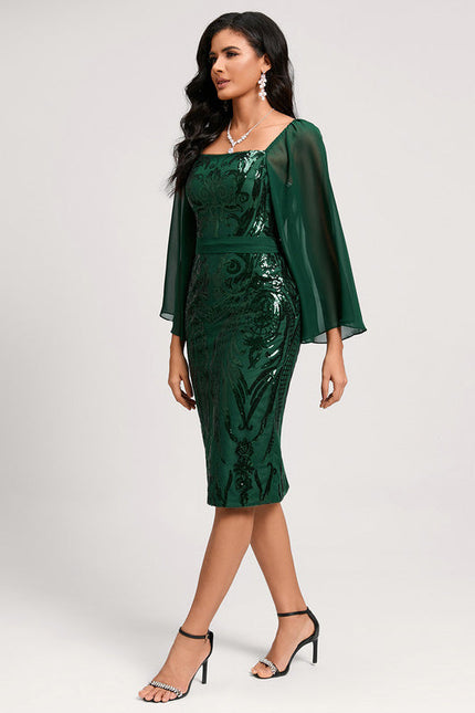 Robe Cocktail Éclat Émeraude Envoûtant - gallery 2