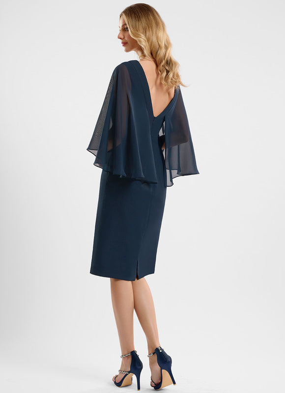 Robe Cocktail Vaporeuse Marine - gallery 4
