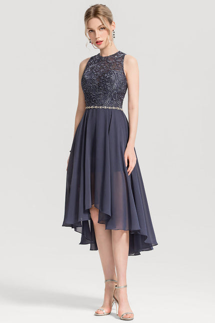 Robe Cocktail Éclat Vert Satiné - gallery 2