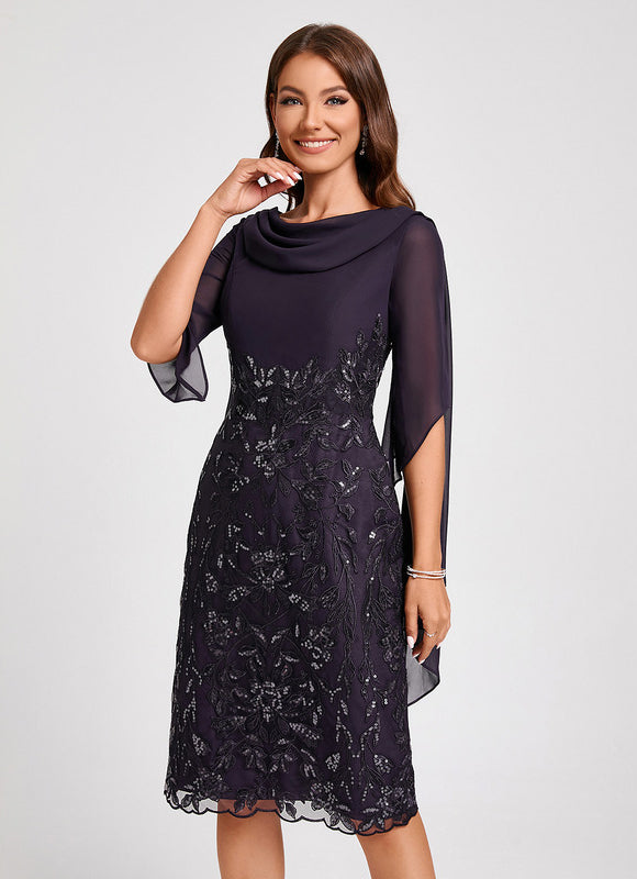 Robe Cocktail Chiffon Élégante - gallery 6