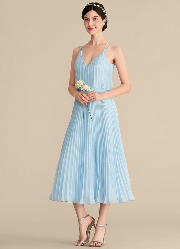 Robe Cocktail Flottante Saphir - gallery 1