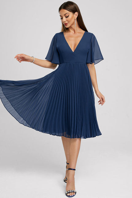 Robe De Cocktail Plissée - gallery 4