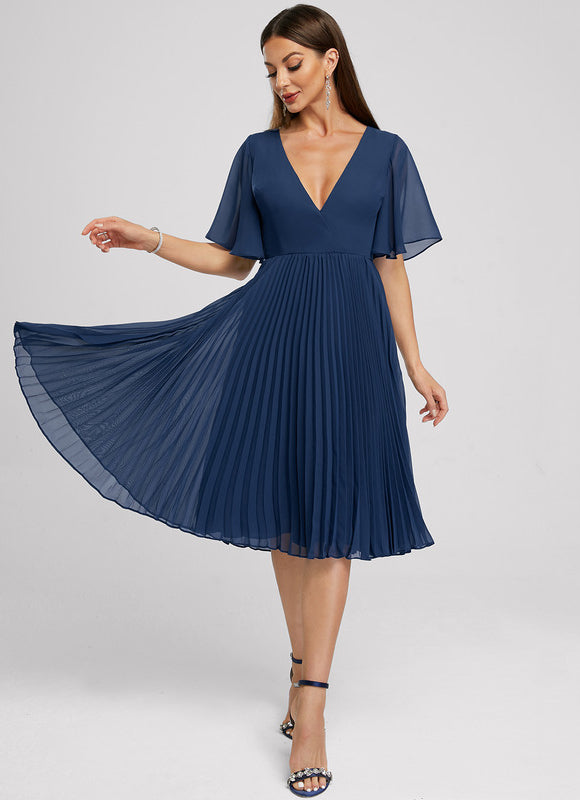 Robe De Cocktail Plissée - gallery 4