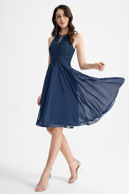 Robe Cocktail Nuit Marine Légère - gallery 1