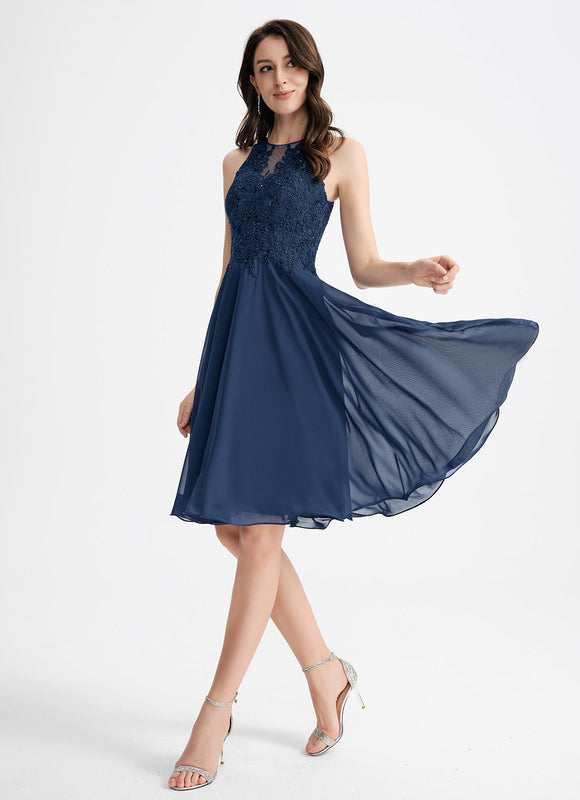 Robe Cocktail Nuit Marine Légère - gallery 1