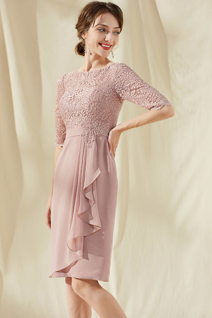 Robe Cocktail Rose Perle - gallery 2