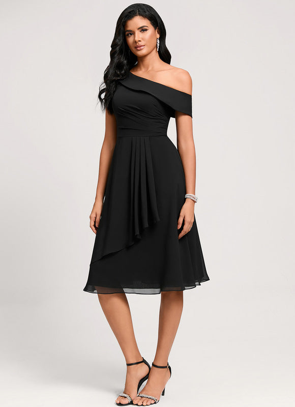 Robe Cocktail Chiffon Fluide
