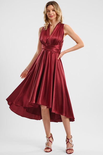 Robe Cocktail Satinée Multi-Style - gallery 9
