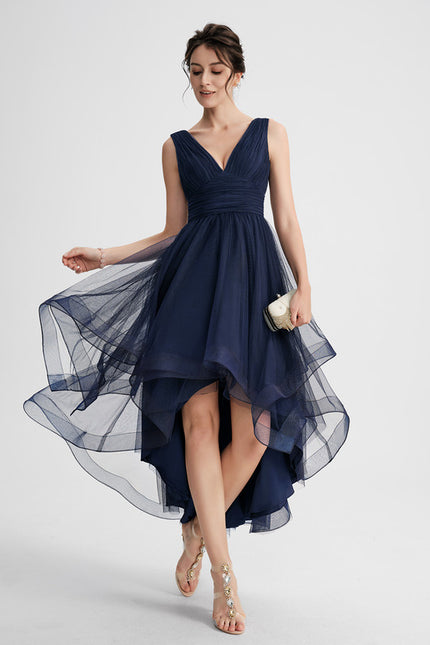 Robe Cocktail Nuit Tulle Flottant - gallery 2