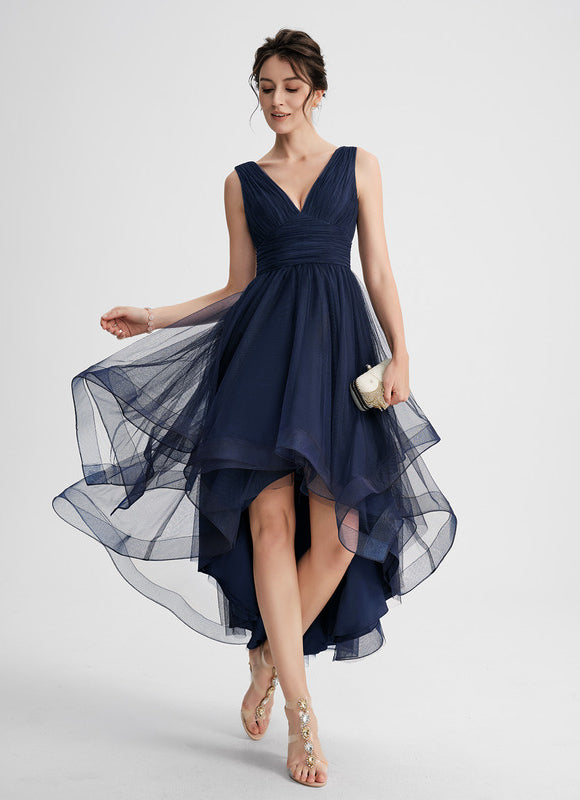 Robe Cocktail Nuit Tulle Flottant - gallery 2