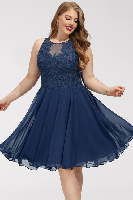 Robe Cocktail Nuit Marine Légère - gallery 6