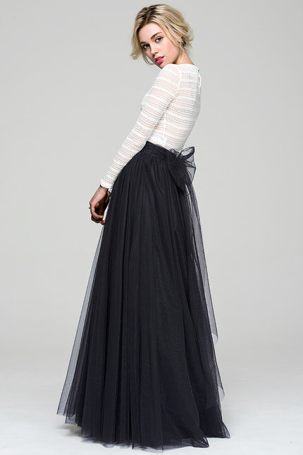 Robe Cocktail Noir Éthéré - gallery 2