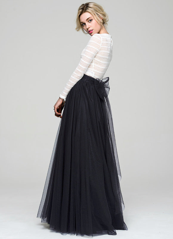 Robe Cocktail Noir Éthéré - gallery 2