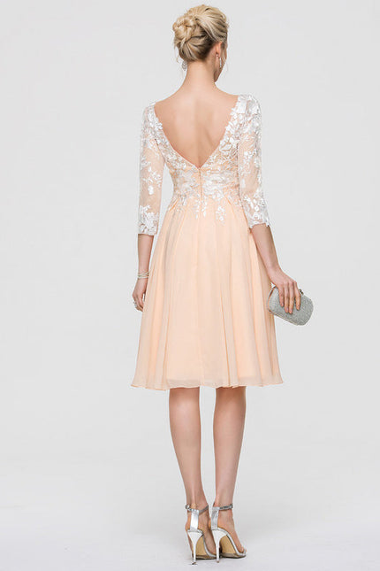 Robe Cocktail Bordeaux Dentelle - gallery 6