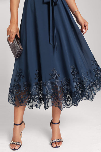 Robe Cocktail Mousseline Nocturne - gallery 6