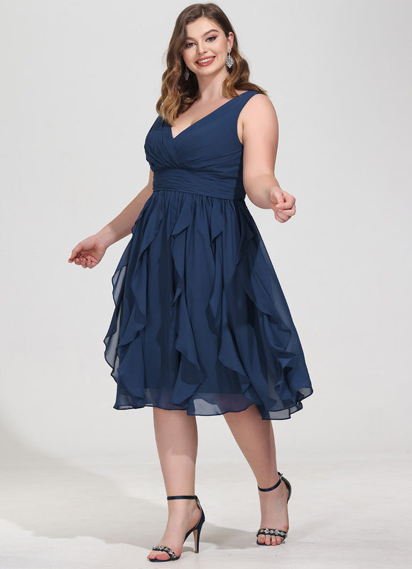 Robe Cocktail Mousseline Émeraude - gallery 8