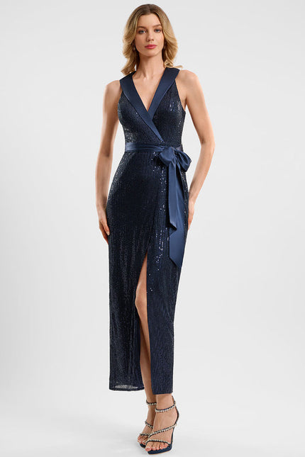 Robe Longue Cocktail Paillette - gallery 1