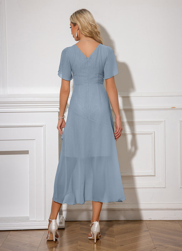Robe Cocktail Florale Navy - gallery 8
