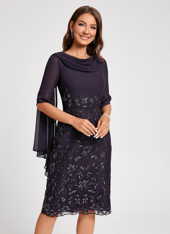 Robe Cocktail Chiffon Élégante - gallery 5