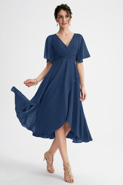 Robe Cocktail Fluide Vert Pâle