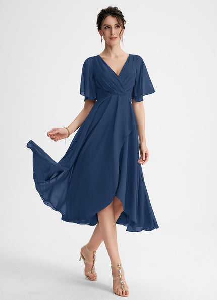 Robe Cocktail Fluide Vert Pâle