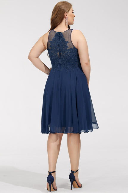 Robe Cocktail Nuit Marine Légère - gallery 7