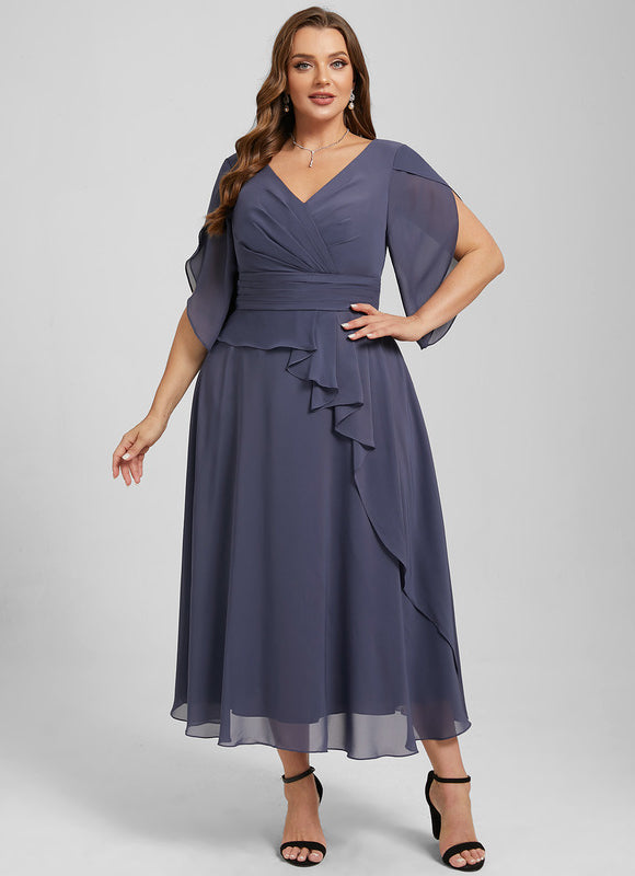 Robe Cocktail Flottante Saphir - gallery 9