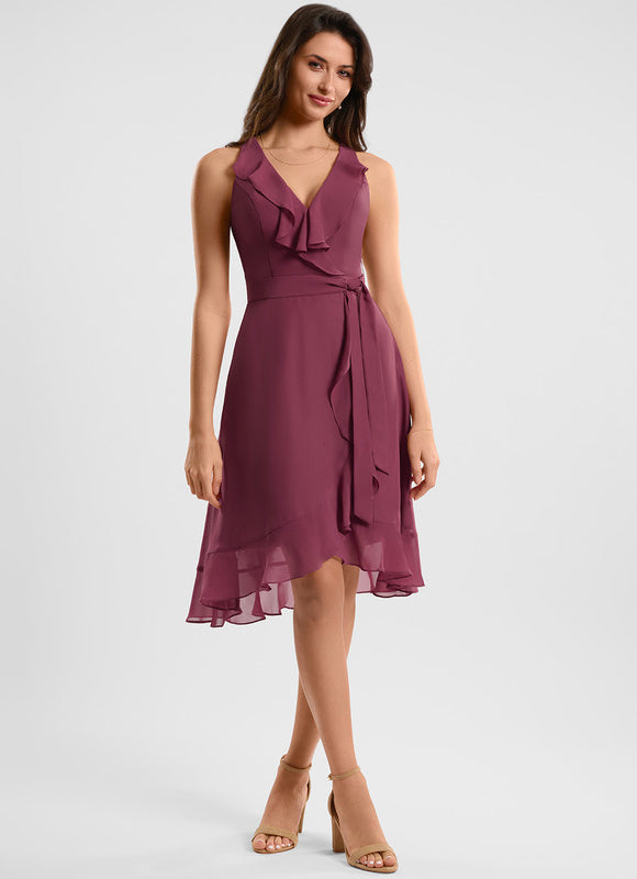 Robe Cocktail Fluide Vert Pâle