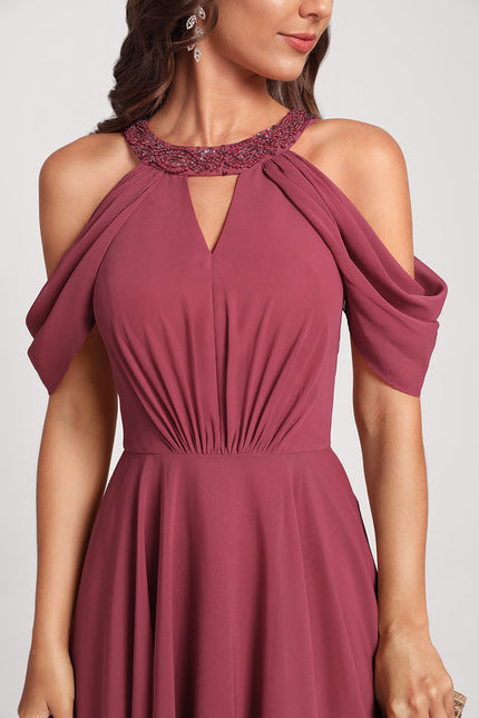 Robe Cocktail Évanescente Bordeaux - gallery 4