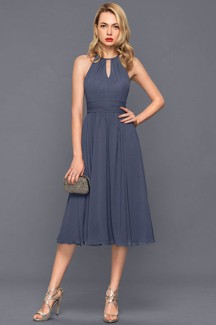 Robe Cocktail Gris Serein - gallery 2