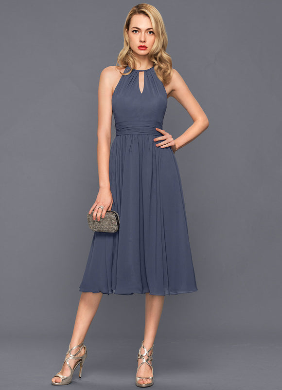 Robe Cocktail Gris Serein - gallery 2