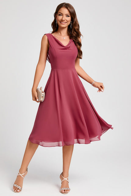 Robe Cocktail Mousseline Flottante
